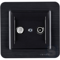 Розетка подвійна TV (TV+SAT) кінцева Arvia Electric Lavin Чорний матовий (21 25 4000 290)